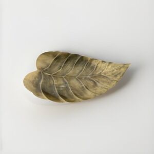 Nate Berkus Leaf Plate Tray Gold Large  Decorative use Only Rust Spots